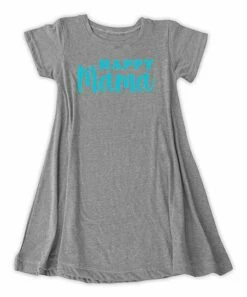 Best Pirce 👍 Heather Gray & Blue 'Happy Mama' T-Shirt 👗 Dress - 👩 Women 👏