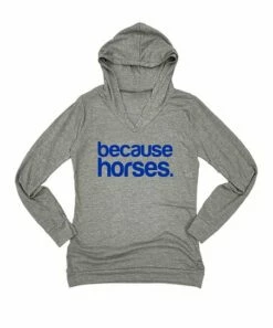 Best reviews of 😀 Heather Gray 'Because Horses.' Lightweight Hoodie - 👩 Women 🌟