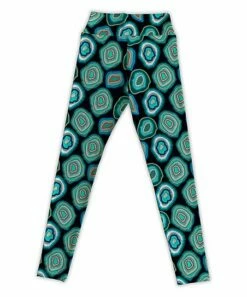Best reviews of ❤️ Turquoise & Black Abstract Leggings - 👩 Women 🎁