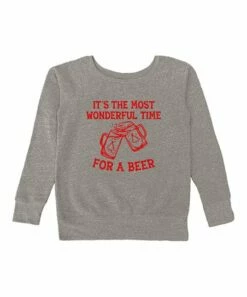 Best reviews of ✔️ Heather Gray 'Most Wonderful Time For A Beer' Fleece Sweatshirt - 👩 Women 🧨