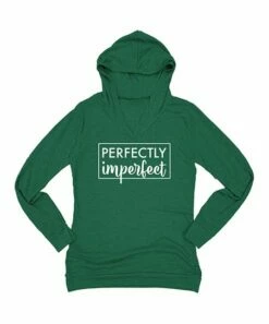 Best Pirce 😉 Kelly Green 'Perfectly Imperfect' Lightweight Hoodie - 👩 Women 🥰