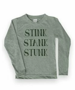 Wholesale 🤩 Heather Green 'Stink Stank Stunk' Long-Sleeve Tee - Boys ❤️